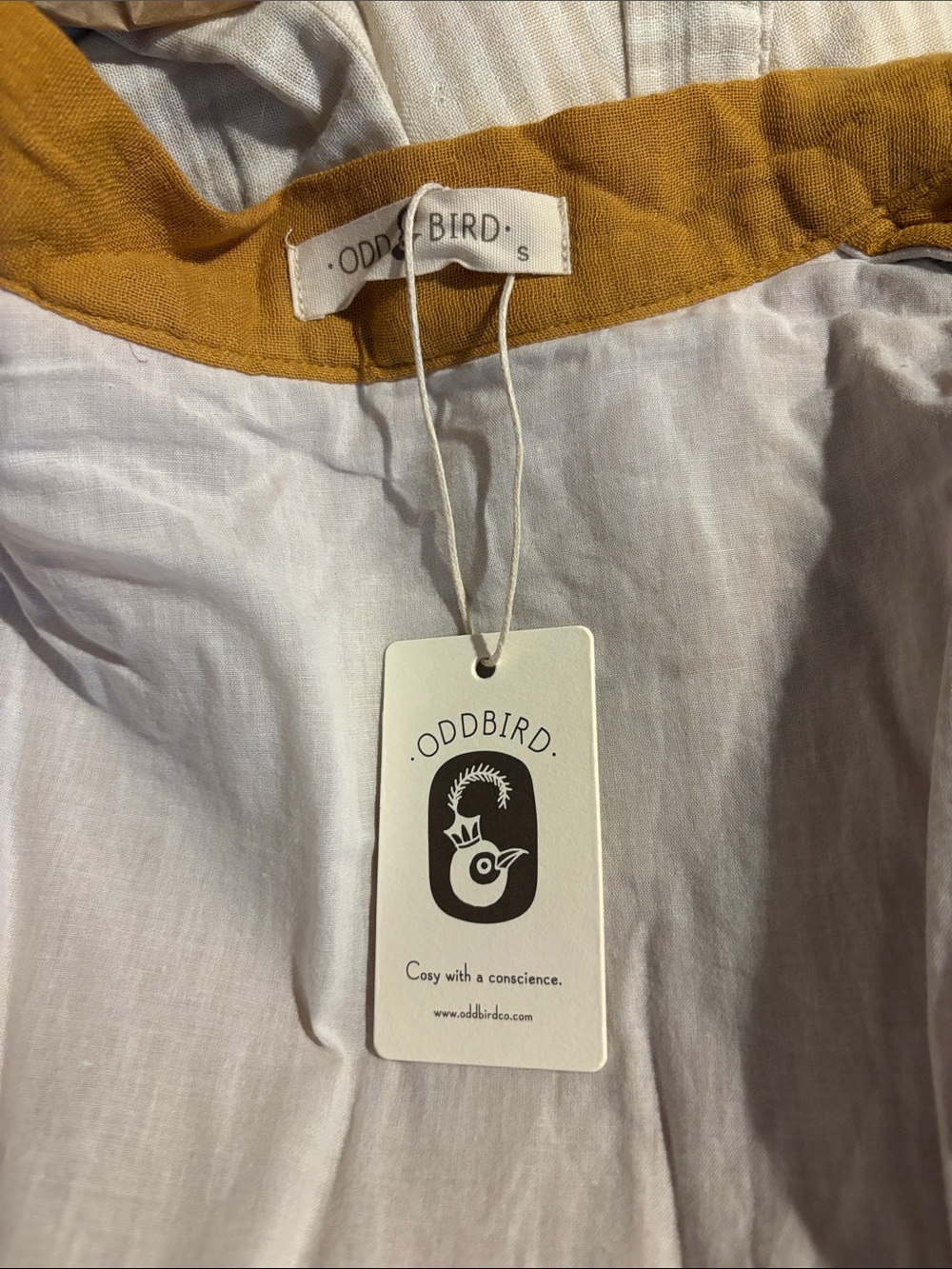 Oddbird Aydin Cotton Gauze Dress - Marigold NWT Sz S - Picture 4 of 5